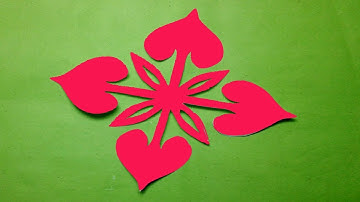 How to make Easy & Simple paper cutting Flower ? Paper Cutting Design-Kirigami Tutorials.