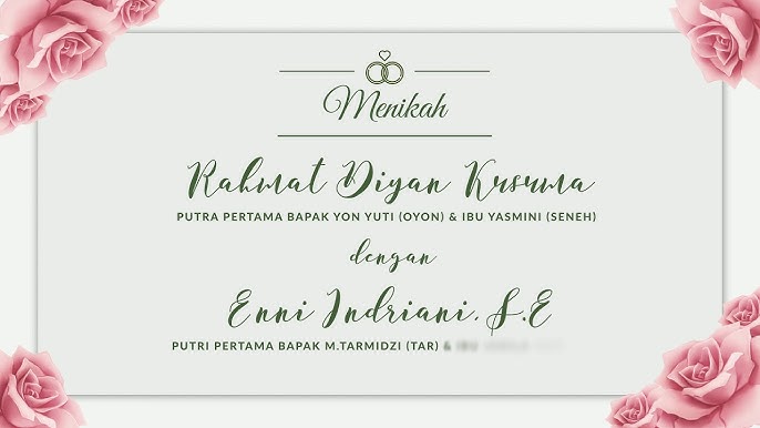Video Undangan Digital Adobe After Effect Wedding Invitation Youtube