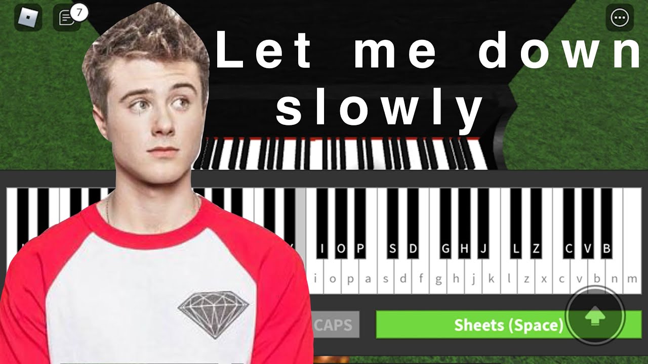 Let Me Down Slowly Alec Benjamin Roblox Piano Cover YouTube 