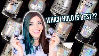 Comparing Every Silver Linear Holo Nail Polish in My Collection! || KELLI MARISSA