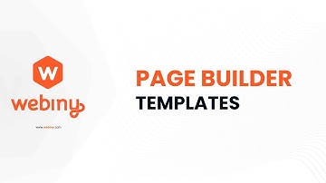 Webiny Page Builder - Templates