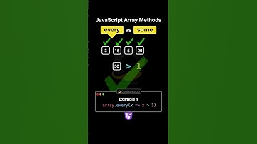 Difference between JavaScript Array method Every and Some?