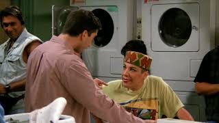 Ross teaching Rachel how to do laundry