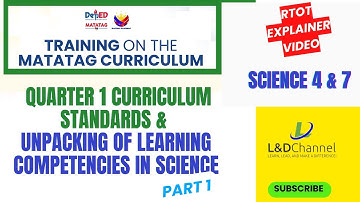 How to Unpack the Learning Competencies in MATATAG Science Curriculum Part 1