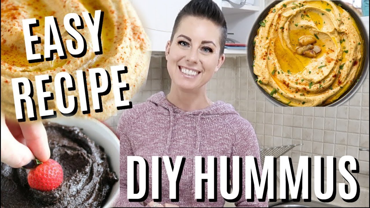 DIY EASY HUMMUS RECIPE! ALL VARIETIES! - YouTube