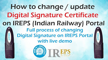 How to Change or Update Digital Signature on IREPS Portal (Indian Railway Portal) - Live Demo