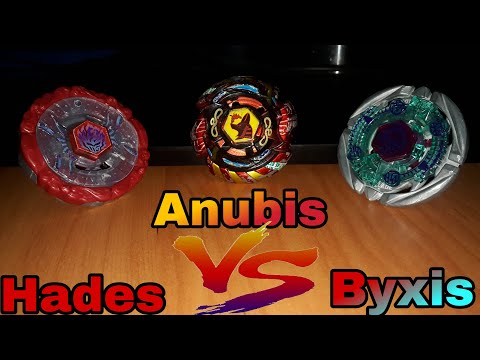 Mercury Anubis VS Fusion Hades VS Flame byxs| Beyblade Metal Fight.