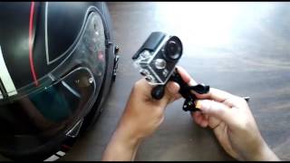 How to mount EKEN H9R action camera on helmet (volume 2)