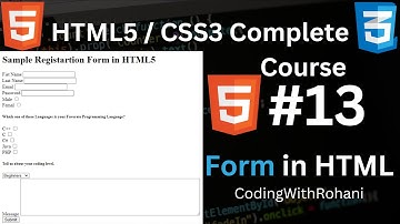 #13 Form in HTML|| HTML and CSS Complete Course|| CodingWithRohani