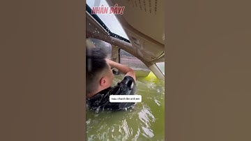 Thanh niên tập lái ô tô bất ngờ lao xuống nước và cái kết