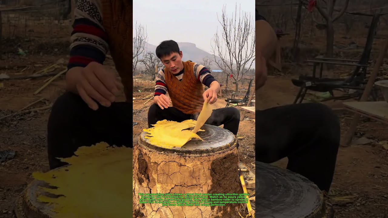 🔥 Golden Pancake Magic! 1-Minute Rolling Technique ↓