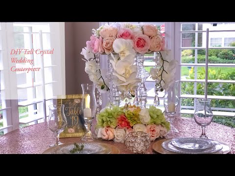 diy-tall-tower-crystal-wedding-centerpiece|-dollar-tree