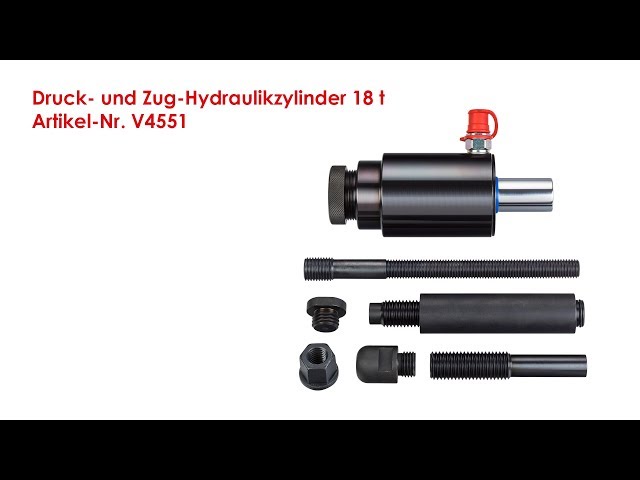 VIGOR Druck- und Zug-Hydraulikzylinder 18 t V4551 
