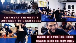 Khamzat Chimaev's journey to greatness: training with wrestling legends Buvaisar Saitiev and Adam