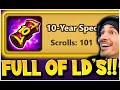 10year special scrolls are lit