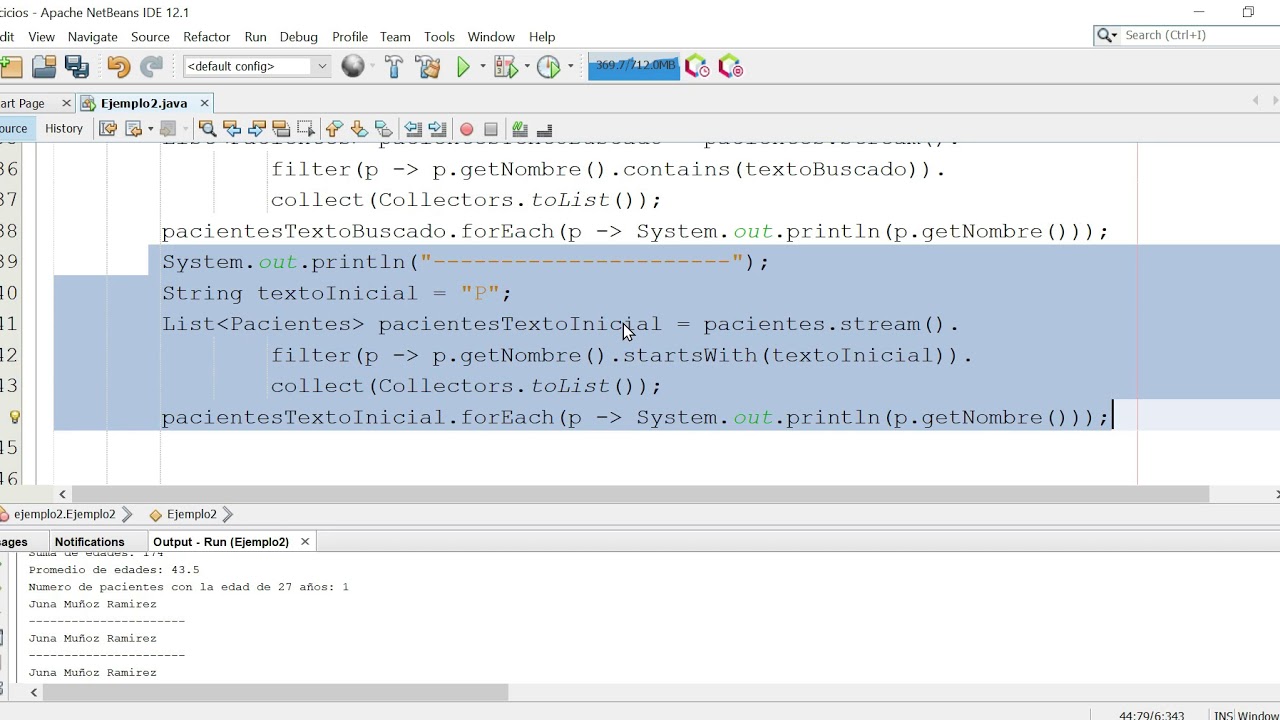 Ejemplo de lamdas en java parte 2. filter() collect() - YouTube