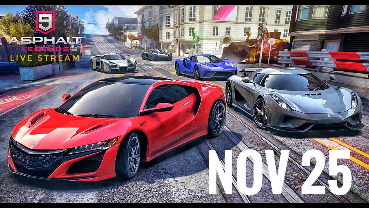 Asphalt 9 Live Stream • November 25 Session 1 - YouTube
