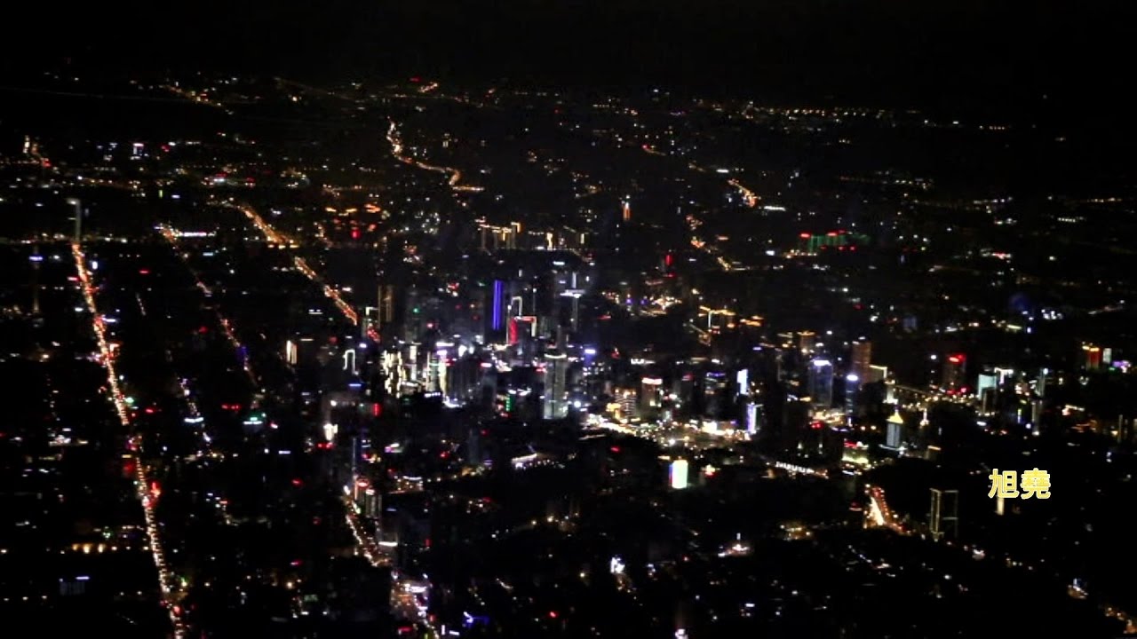 升空高飛 航拍四川成都 璀璨夜景