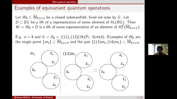 Equivariant quantum operations and relations between them - Nicholas Wilkins