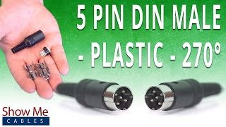 How To Install The 5 Pin DIN Male Solder Connector (270° Style) - Plastic