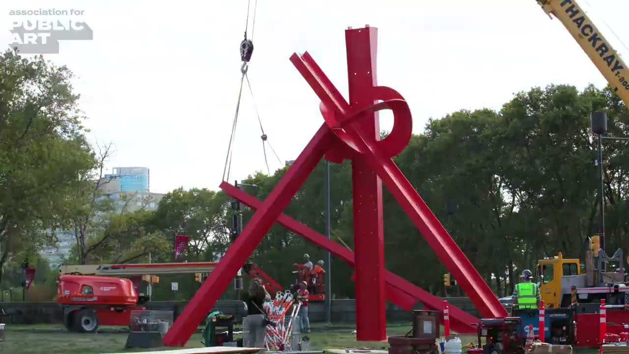 Mark di Suvero "Iroquois" Sculpture Reinstall