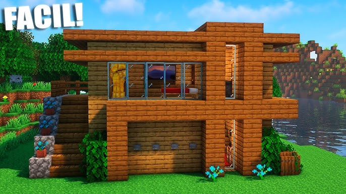 ✓ Como hacer una Bonita Casa Rosa en MINECRAFT Survival 🏡 