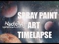 Spray Paint Art Twin Galaxies - Spray Paint Art Timelapse - Painting Timelapse