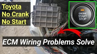 Toyota vitz push button starting problem|| No crank no start|| smart  key staring issue