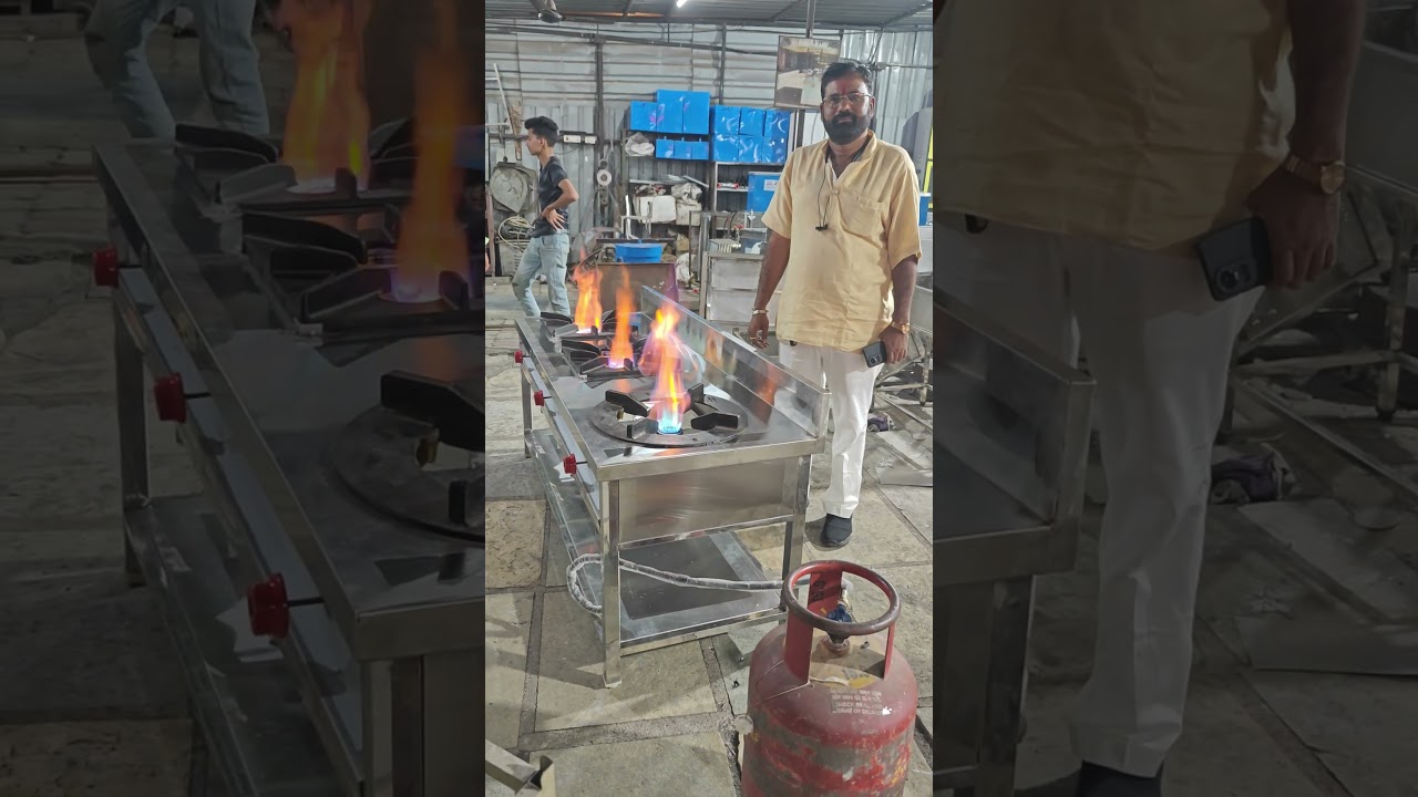 Three burner gas sigdi set manufacturing Pune m.9823195310/9325120654 Tip Top engineering