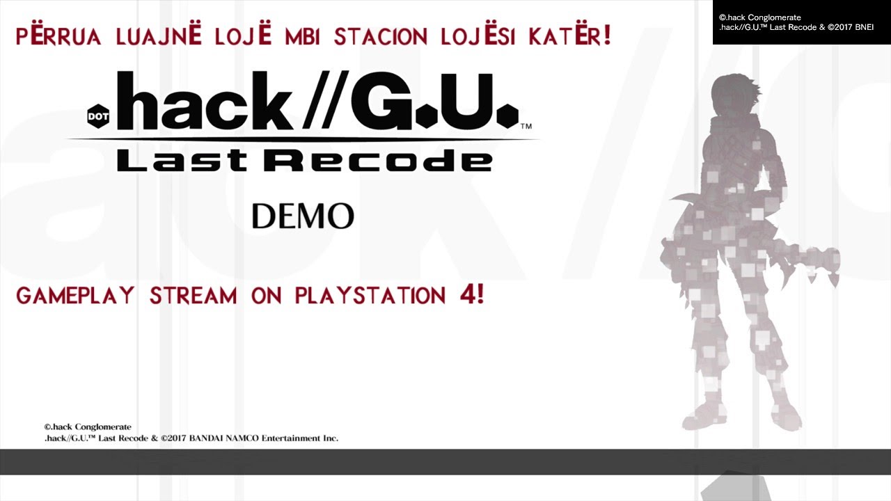 PS4 Stream Clip .hack//GU Last Recode Demo