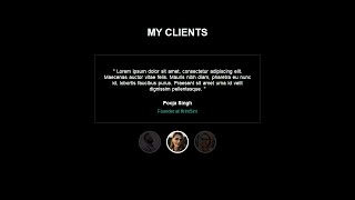 Testimonials Section using Html Css Javascript