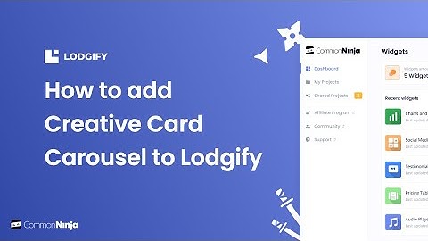 How to add a Creative Card Carousel to Lodgify
