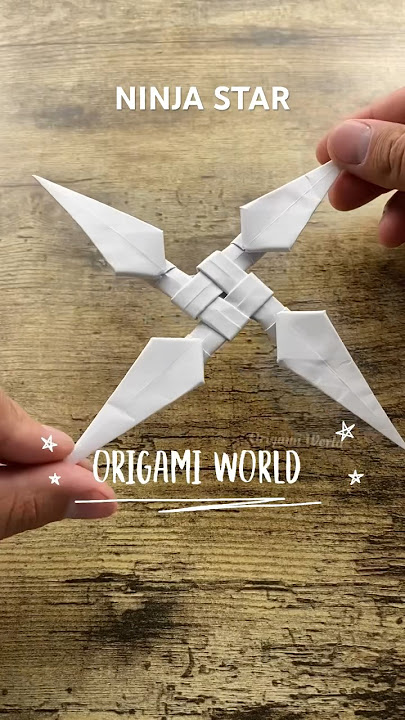 HOW TO MAKE NINJA STAR ORIGAMI SHURIKEN TUTORIAL | PAPER NINJA WEAPON STAR CRAFTING INSTRUCTIONS ART