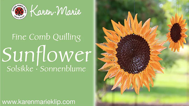 Quilling Sunflower I Karen-Marie Klip & Papir