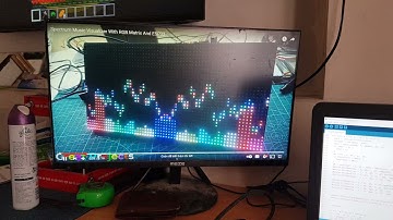 spectrum music esp32 visualizer. matrix panel 192x32 pixel
