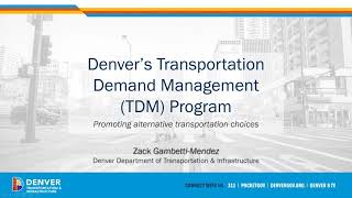 How To Submit a TDM Plan - Developer TDM Webinar (4/29/21)
