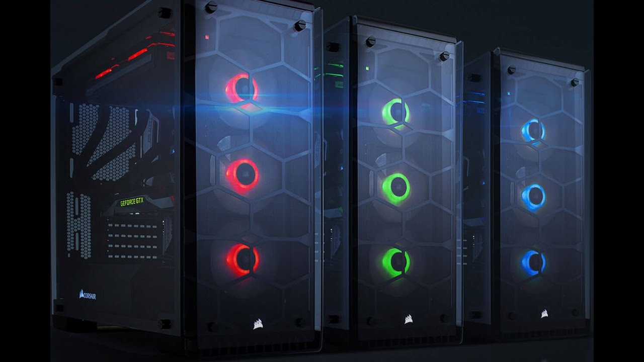 CORSAIR Crystal Series 570X: 4-panel tempered glass case - YouTube