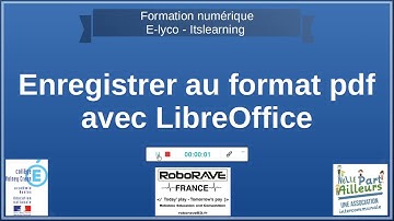 Créer un fichier pdf avec LibreOffice