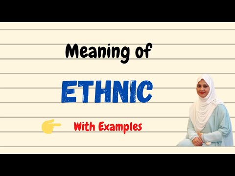 Daily vocabulary | Ethnic Meaning | Vocabgram