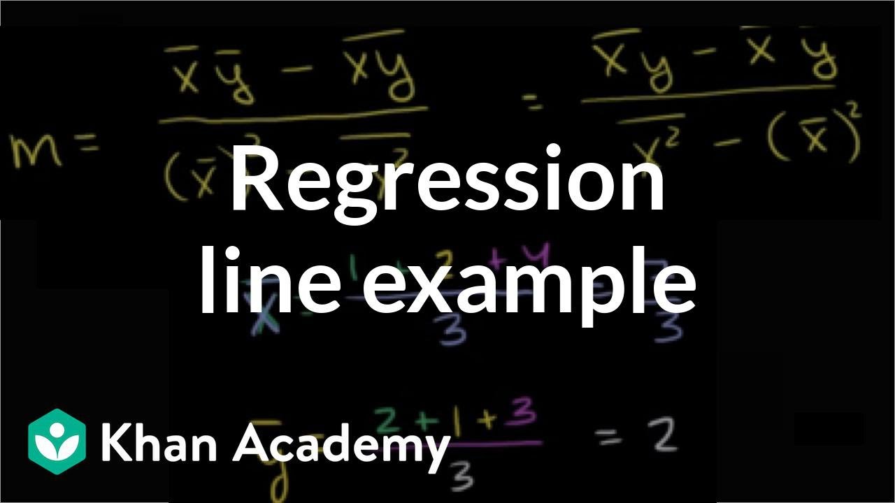 Regression Line Example