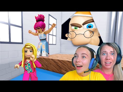 КОМАНДНЫЙ ПОБЕГ ИЗ ШКОЛЫ вместе С МАМОЙ в ROBLOX!