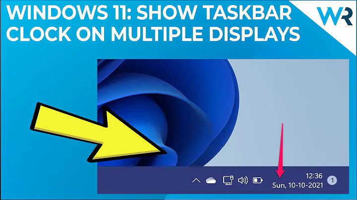 How to show the taskbar clock on all monitors in Windows 11