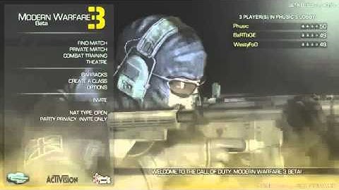 Call of Duty Mw3 - Beta Lobby Screen Leaked???