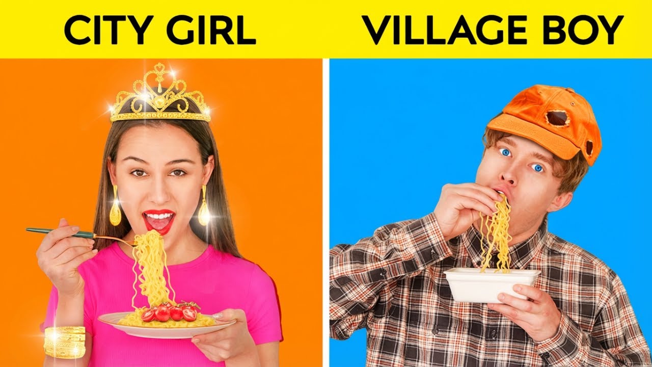 ROYAL CITY GIRL VS VILLAGE BOY || Cheap VS Expensive By 123 GO! STREAM