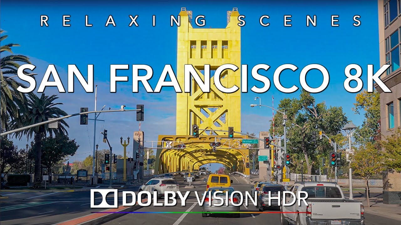 Driving San Francisco California 8K HDR Dolby Vision - Sacramento to San Francisco