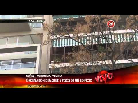 Ordenaron demoler 5 pisos de un edificio ubicado en Nuñez