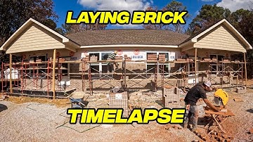 Bricklaying : Building Brick Walls Timelapse  - Start To Finish