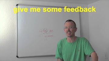 Learn English: Daily Easy English Expression 0435: give me some feedback