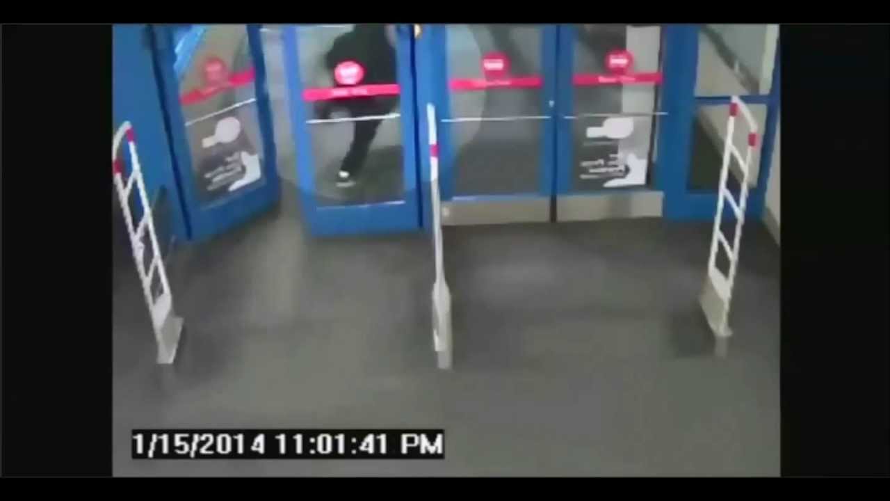 Thief steals TV @ Target on Skateboard (Edited Version)
