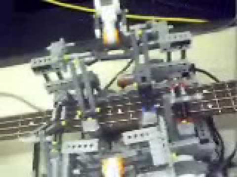 NXT robot playing bass guitar